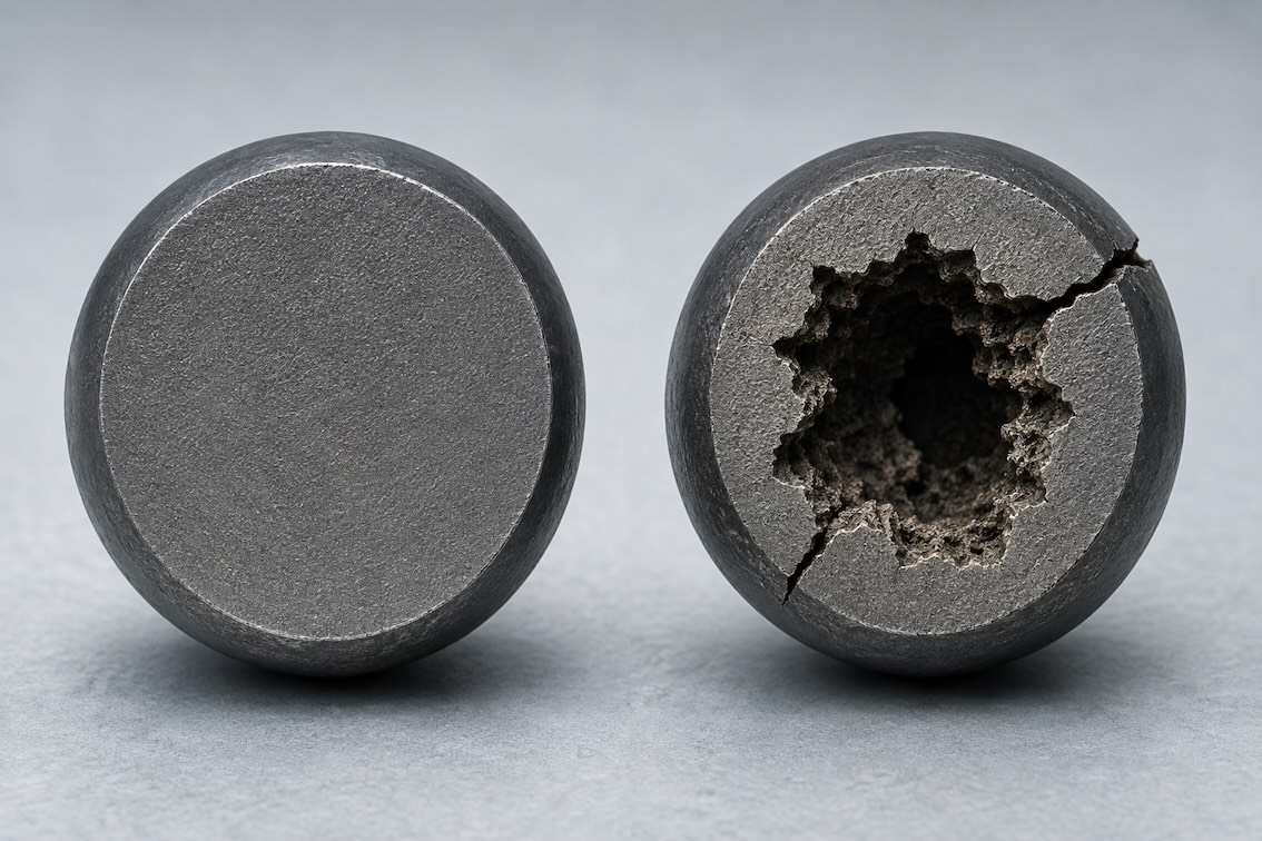 Steel Shot Cracks and Defects